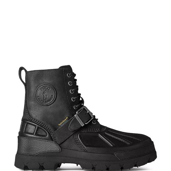 POLO by Ralph Lauren Men\'s Oslo Waterproof Black Leather Boots -11D - New in Box main image 5